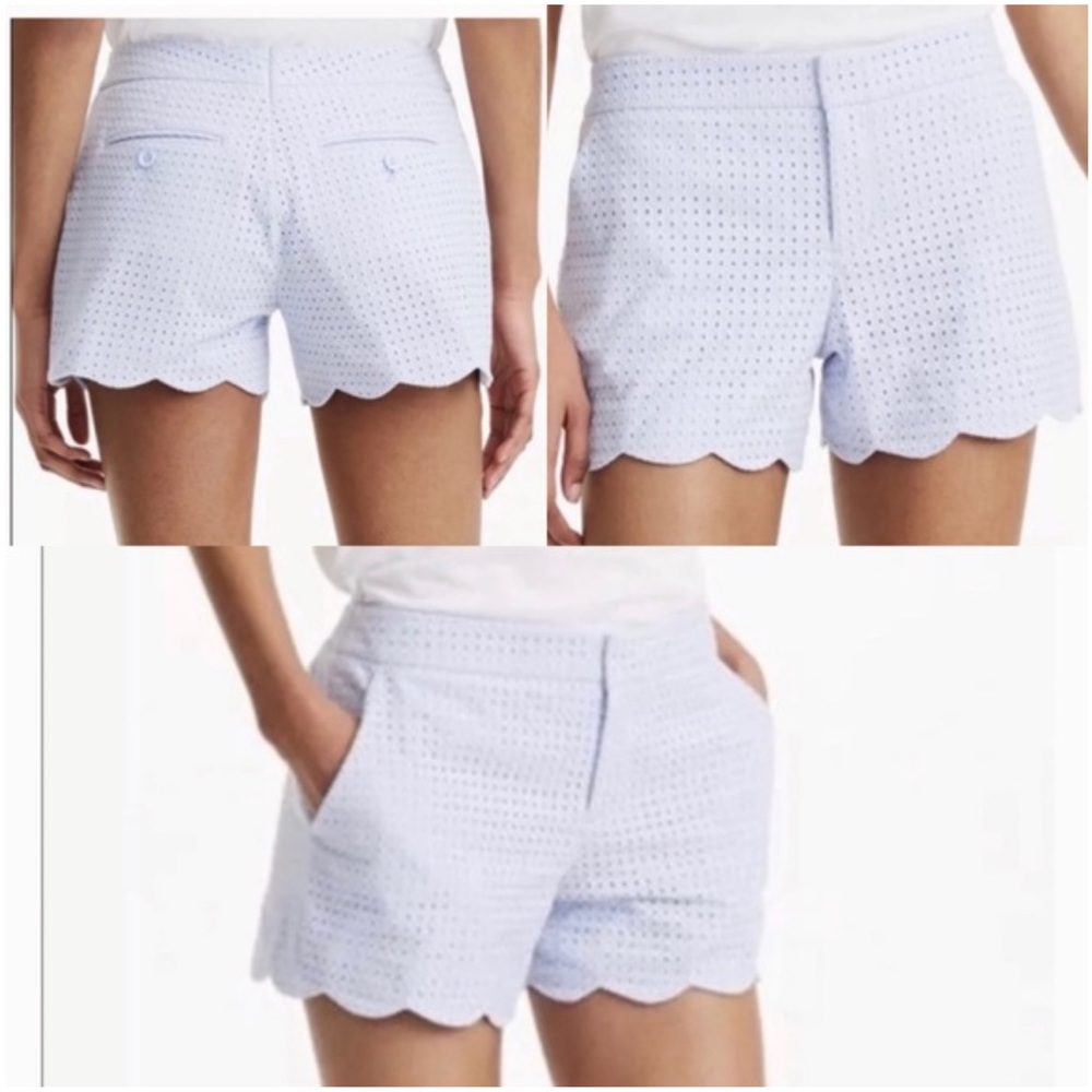 Club Monaco woman’s blue Scalloped short